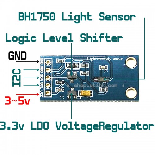 Lav aftensmad telt solsikke BH1750 Digital Light Sensor I2C Interface for Ardiuno RasPberry AVR MCU