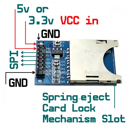 8Pcs SD Card Module Slot Socket Reader For  PIC AVR STM32 MSP430 