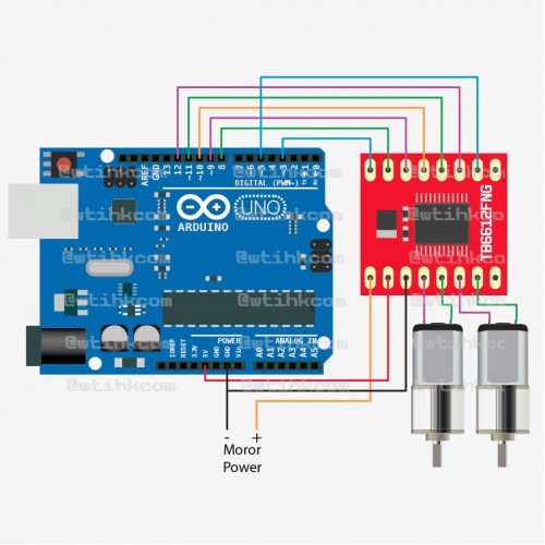 Lot De 3 Modules Pilote De Moteur TB6612FNG - Pour Arduino, Contrôle 2 Moteurs DC, Courant 1.2A (3.2A Crête)