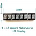 HT16K33 AlphaNumeric 0.54" 8-Digit 14 Segment LED I2C Interface ArdiunoRaspberry - RED