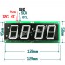 1.2-inch 4-Digit 7-Segment Clock Temperature LED Display I2C HT16K33 - RED